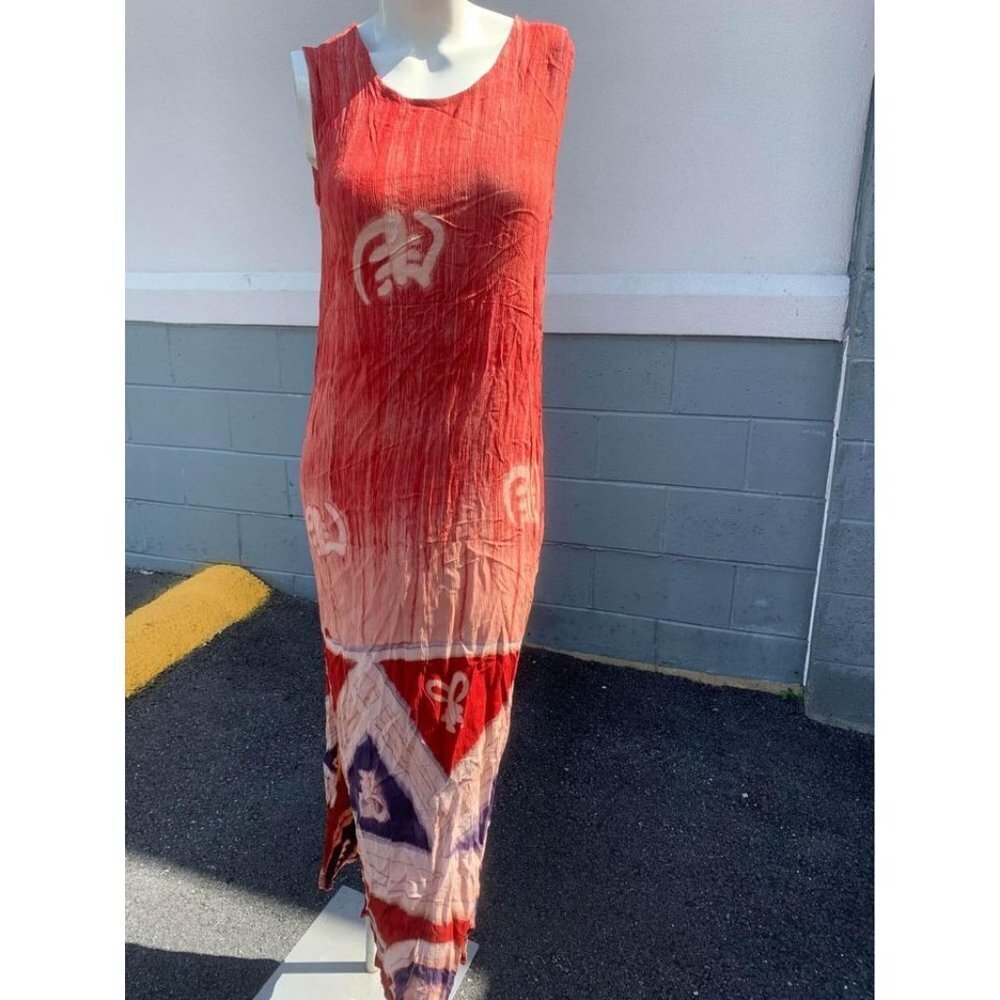 Step In Style Vintage Boho Maxi Dress Size Medium Womens